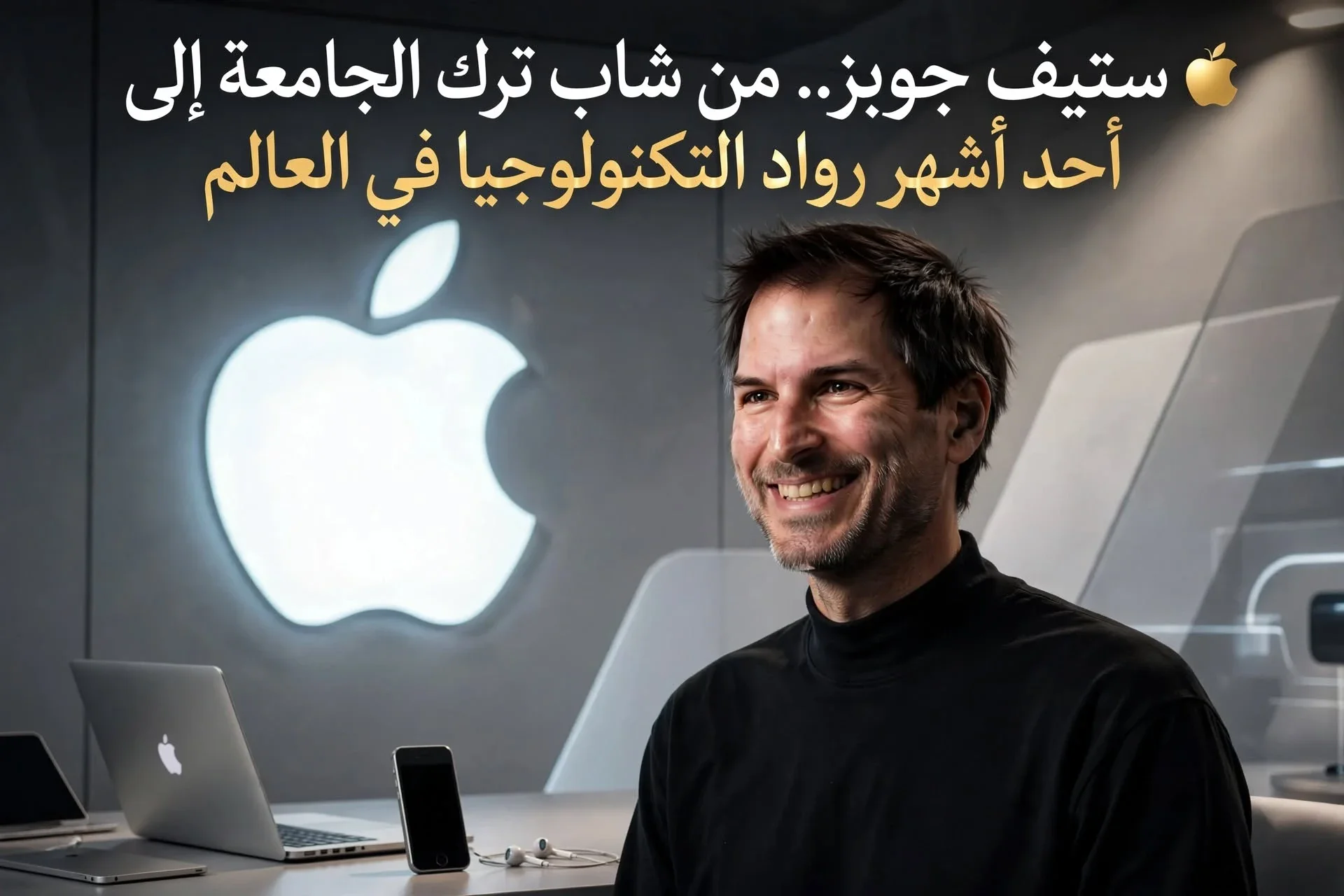 image about 🍎 ستيف جوبز.. من شاب ترك الجامعة إلى أحد أشهر رواد التكنولوجيا في العالم