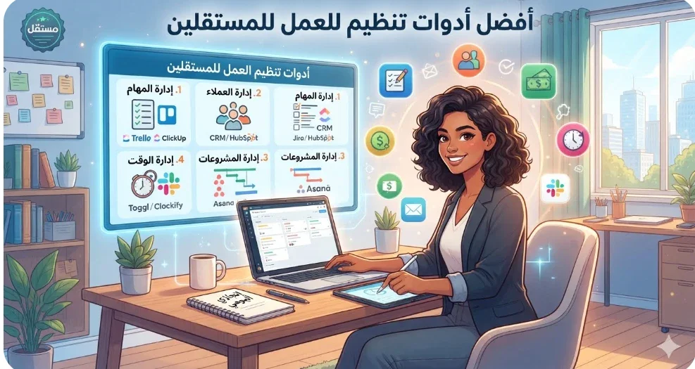 image about أفضل أدوات تنظيم العمل للمستقلين: 10 أدوات لإدارة المهام والعملاء والمشروعات