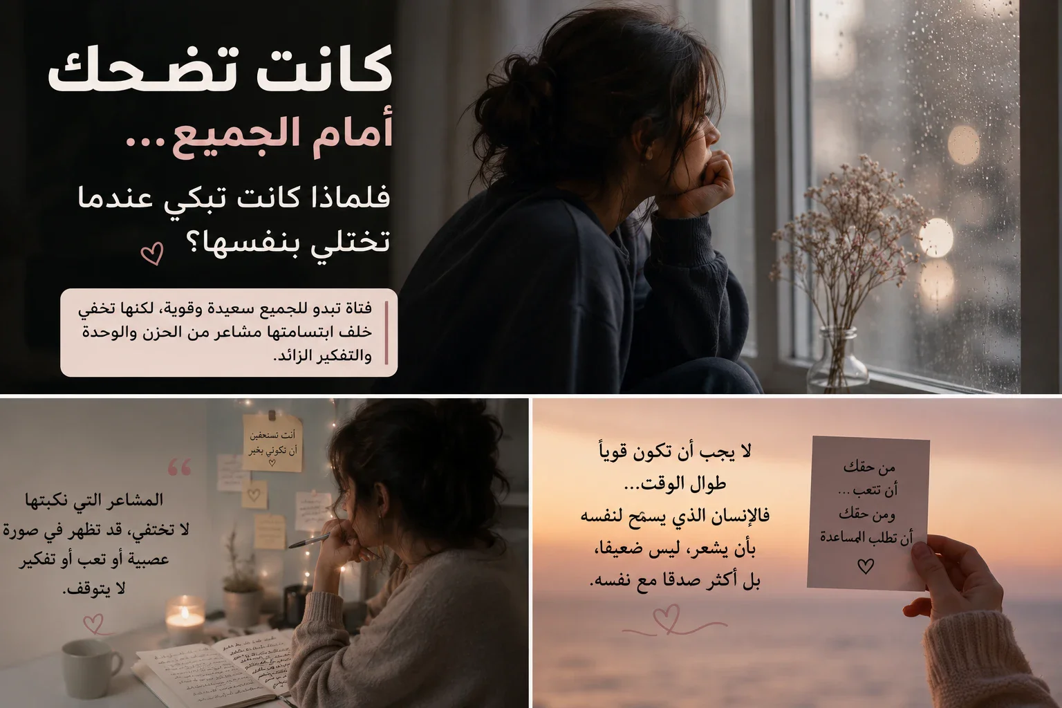 image about كانت تضحك أمام الجميع… فلماذا كانت تبكي عندما تختلي بنفسها؟