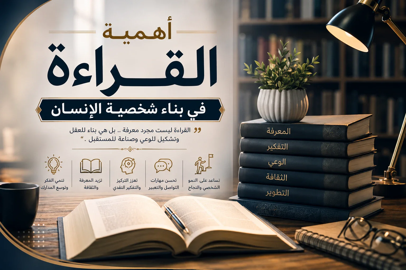 image about القراءة وبناء شخصية الإنسان: طريق المعرفة والتطور