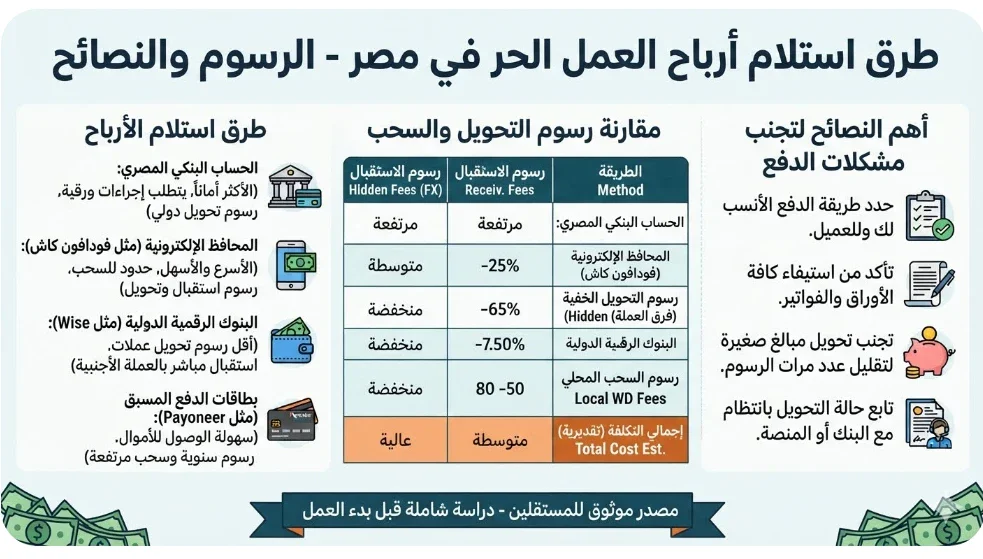 image about كيف تستلم أرباح العمل الحر في مصر؟ أفضل طرق سحب الأموال من الإنترنت
