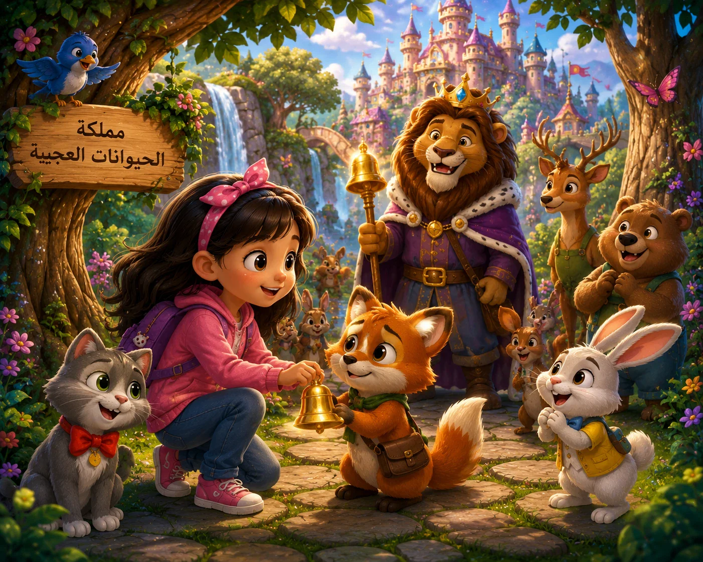 image about 🐾 نورة ومملكة الحيوانات العجيبة