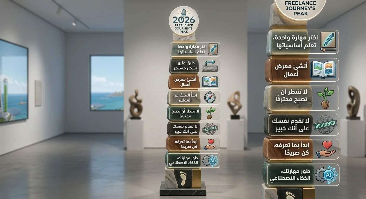 image about كيف تبدأ العمل الحر من الصفر في 2026؟ دليل عملي لأول عميل