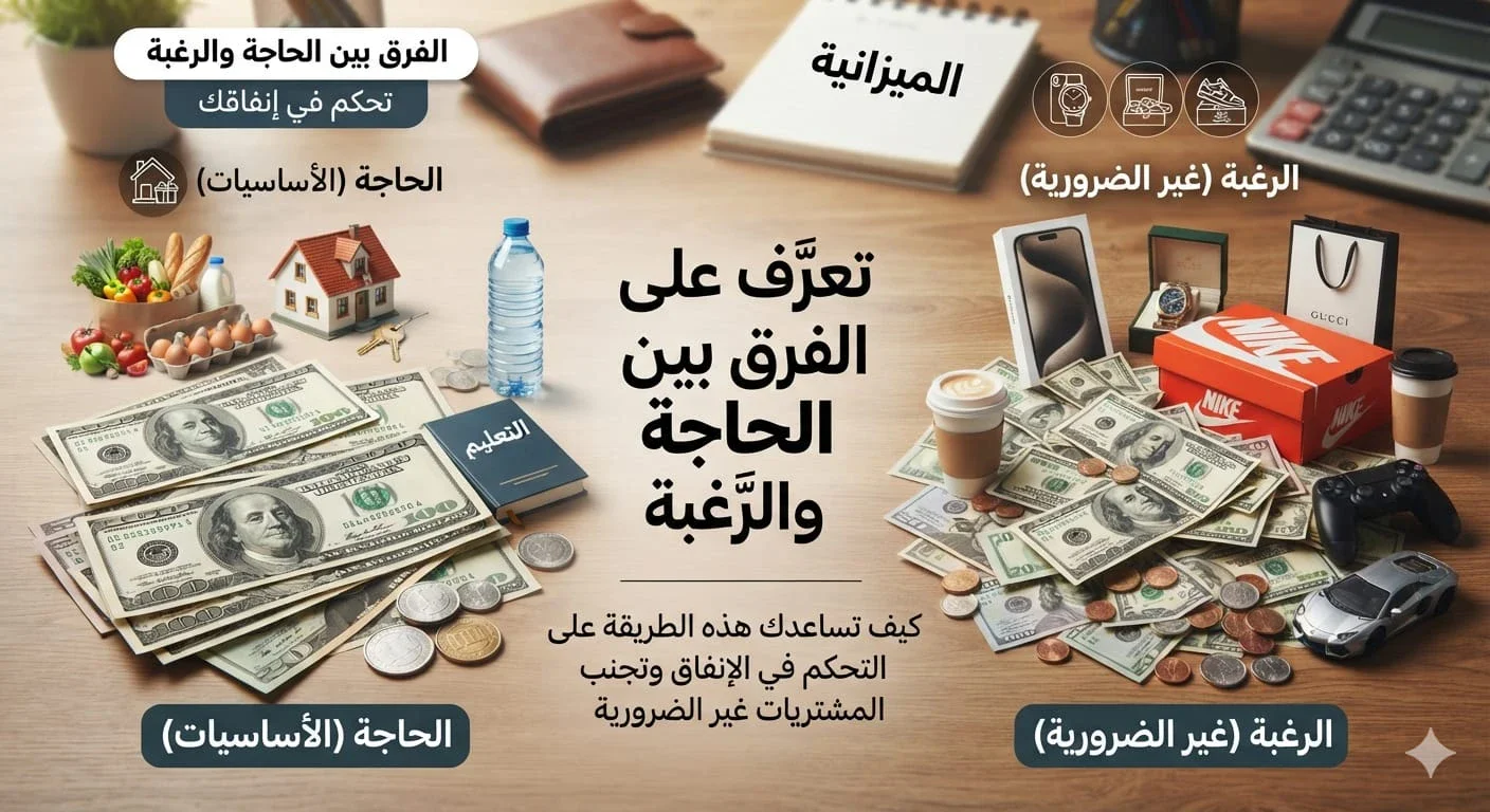 image about الحاجة أم الرغبة؟ طريقة بسيطة تمنعك من الإنفاق الزائد