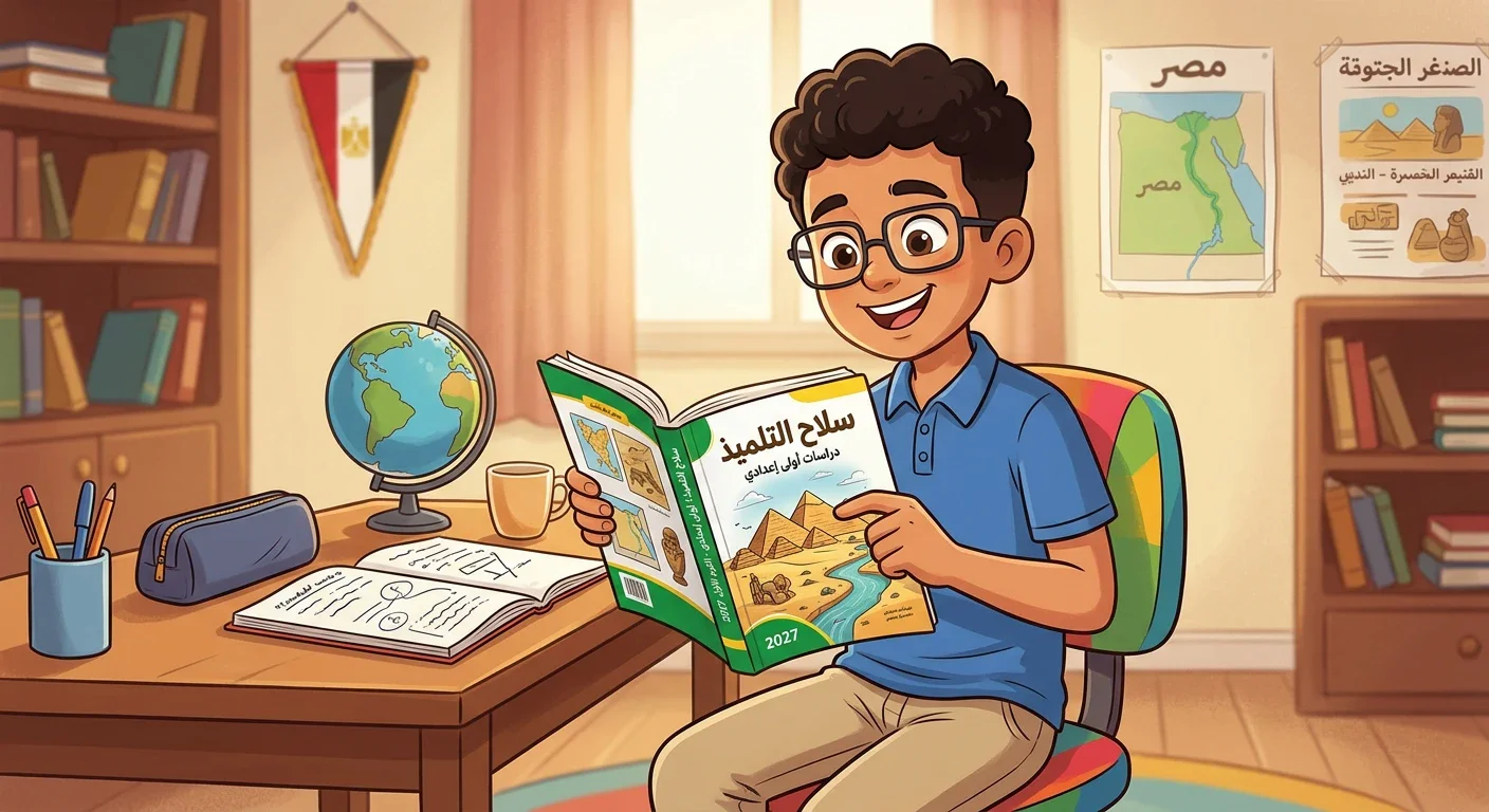 image about تحميل كتاب سلاح التلميذ دراسات أولى إعدادي الترم الأول 2027 PDF | أحدث إصدار وشرح وتدريبات