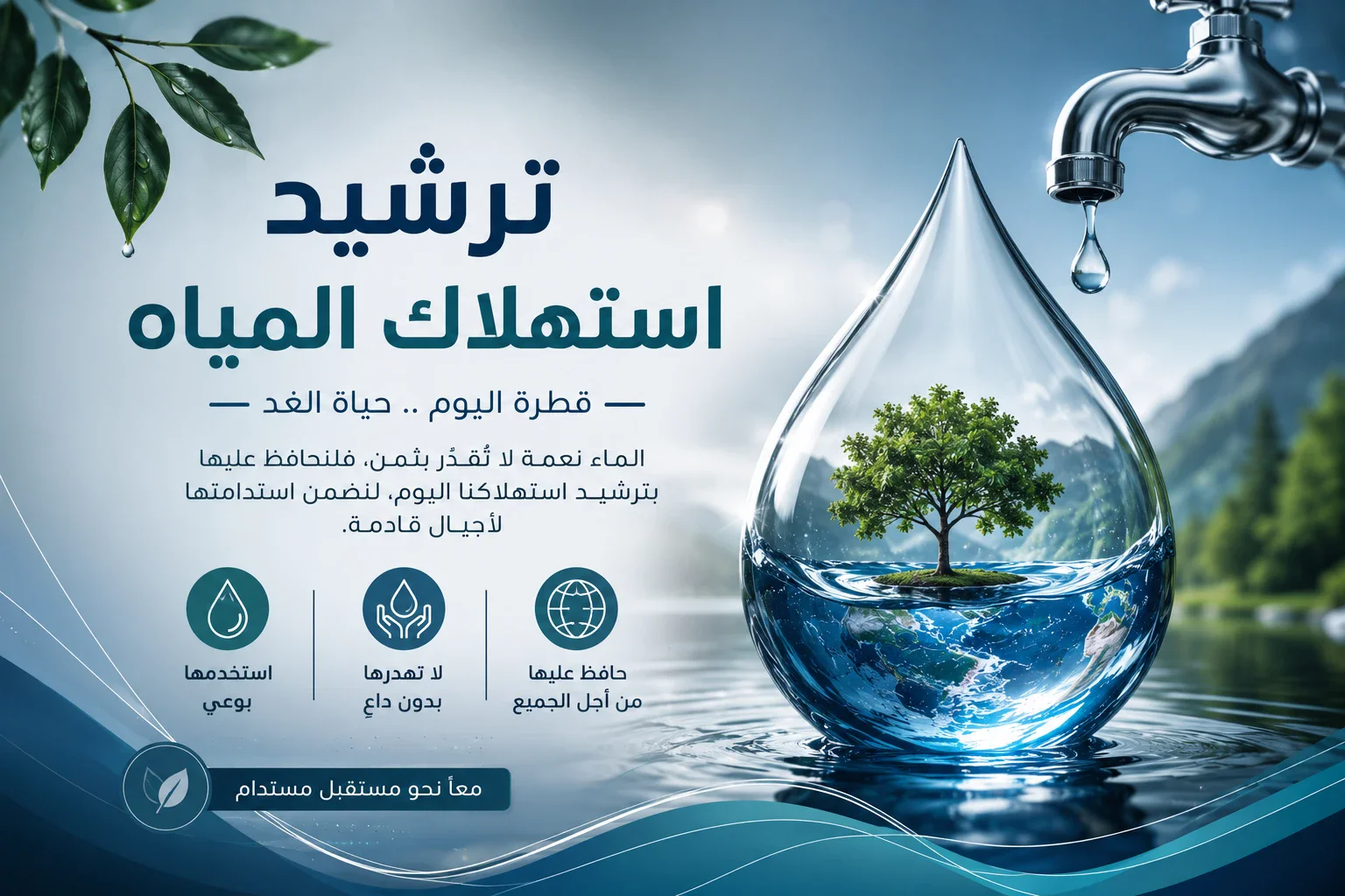 image about ترشيد استهلاك المياه: مسؤولية مشتركة نحو مستقبل مستدام