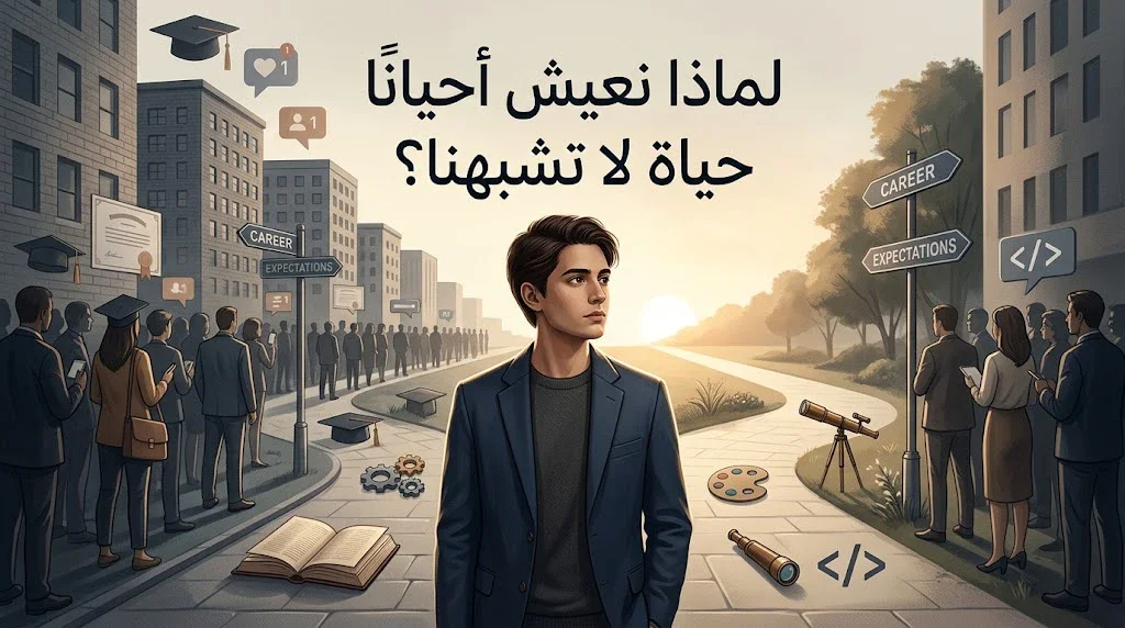 image about لماذا نعيش أحيانًا حياة لا تشبهنا؟