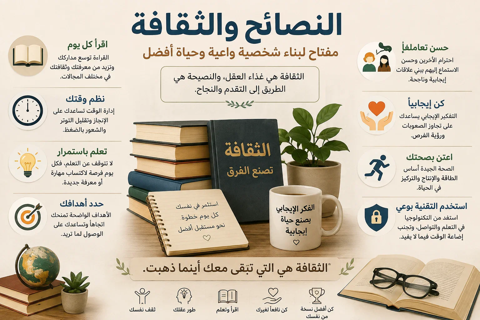 image about النصائح والثقافة: طريقك نحو حياة أفضل وشخصية أكثر وعيًا