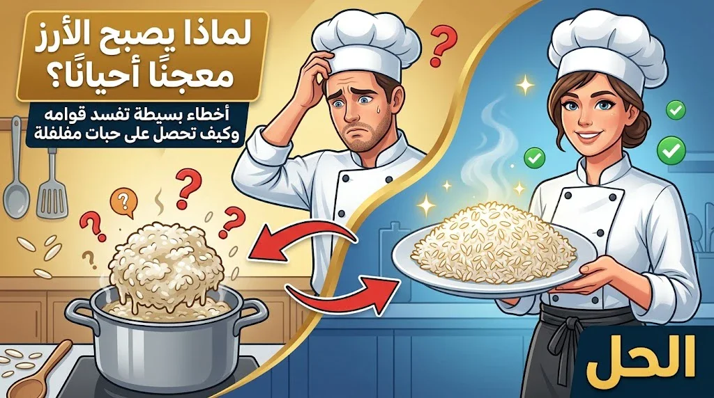 image about لماذا يصبح الأرز معجنًا أحيانًا؟.. أخطاء بسيطة تفسد قوامه وكيف تحصل على حبات مفلفلة
