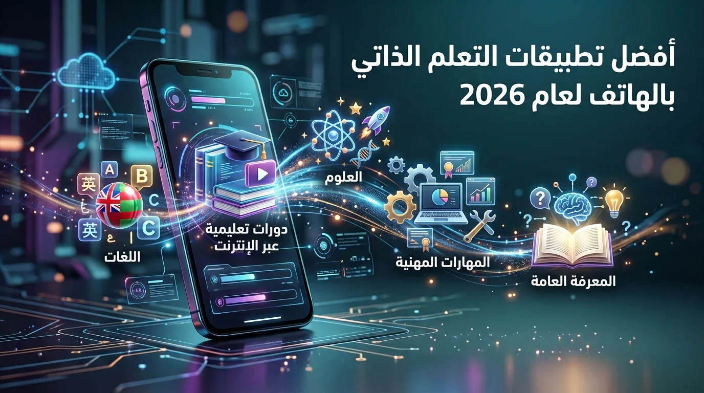 image about أفضل تطبيقات التعلم الذاتي بالهاتف لعام 2026: غير حياتك بلمسة زر