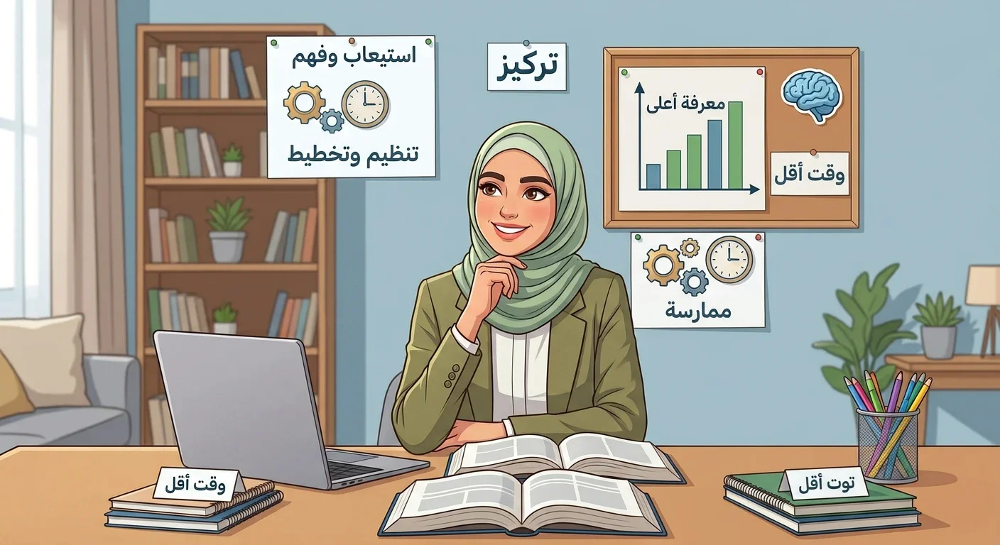 image about الدليل العلمي للمذاكرة الفعالة: 4 تقنيات مثبتة لتثبيت المعلومات