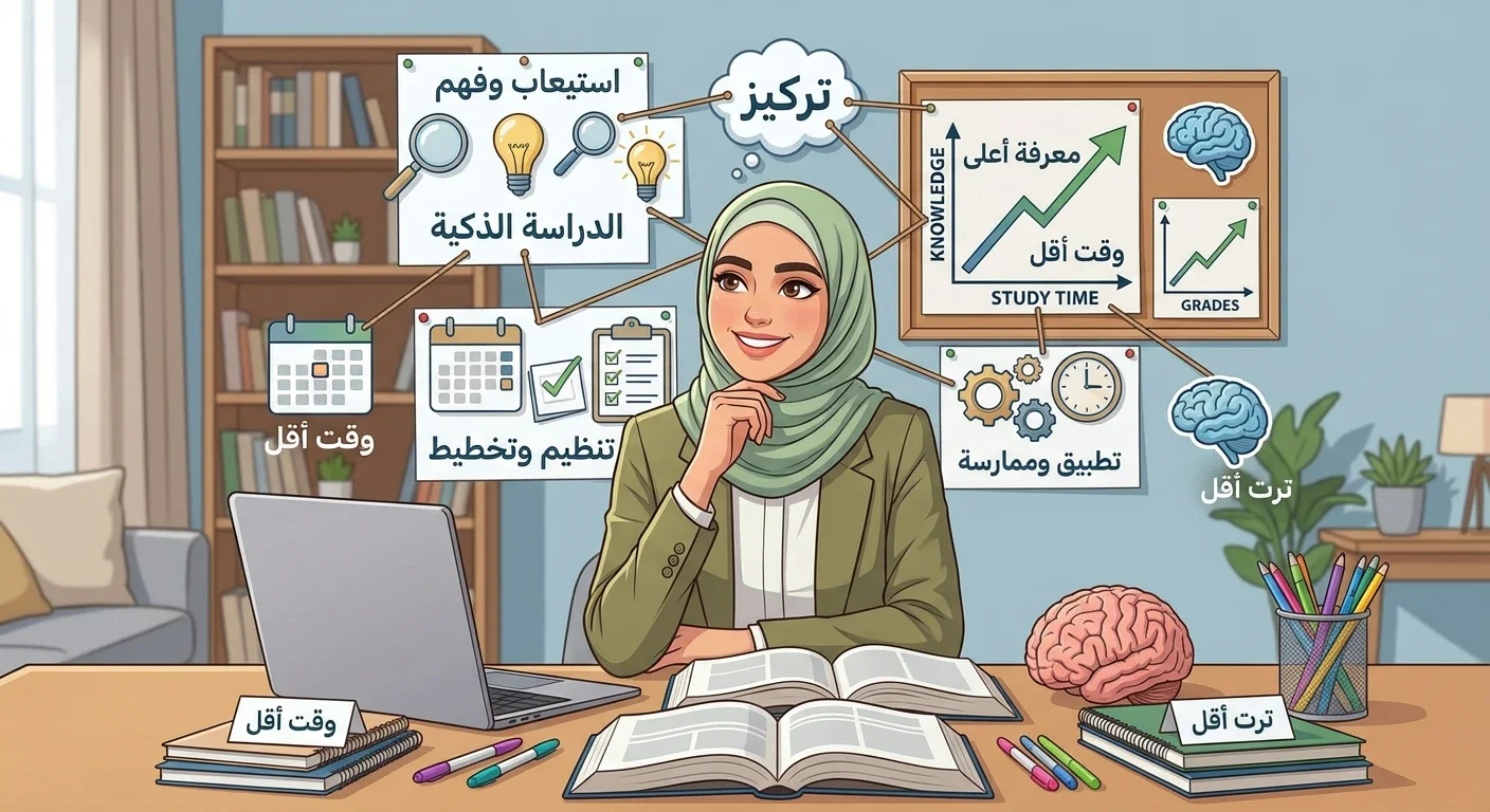 image about الدليل العلمي للمذاكرة الفعالة: 4 تقنيات مثبتة لتثبيت المعلومات