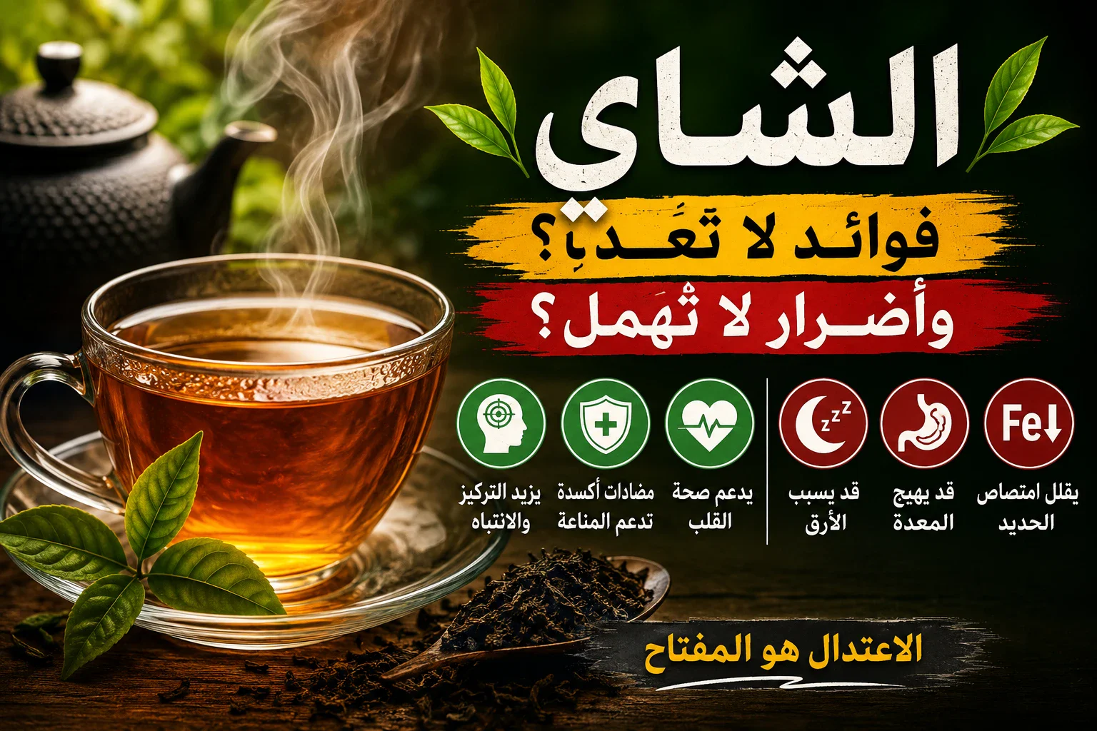 image about الشاي.. كوب صغير بمفعول كبير! تعرف على فوائده وأضراره التي قد لا تعرفها