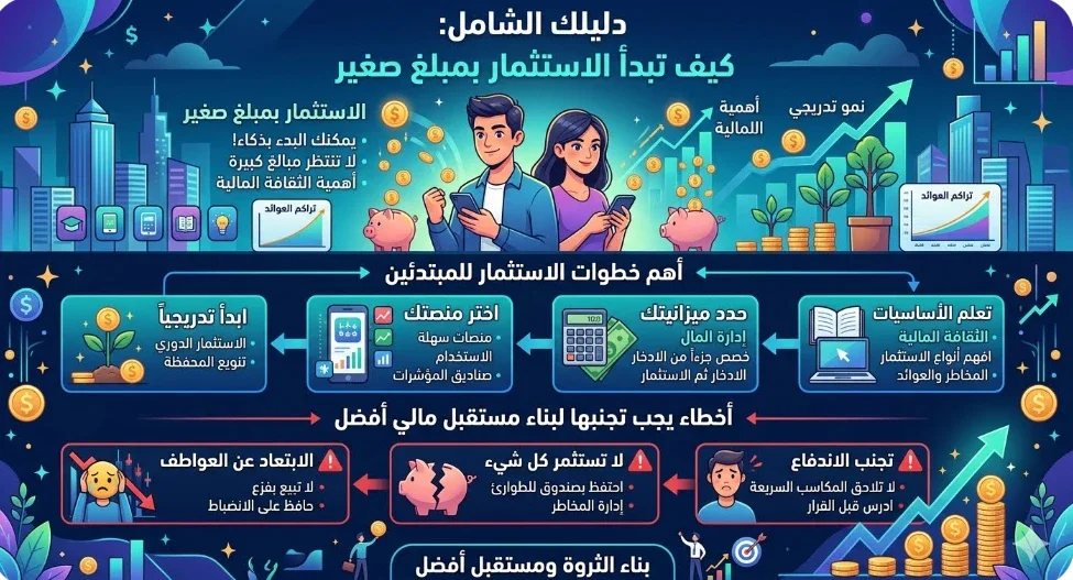 image about كيف تبدأ الاستثمار بمبلغ صغير؟ دليل المبتدئين