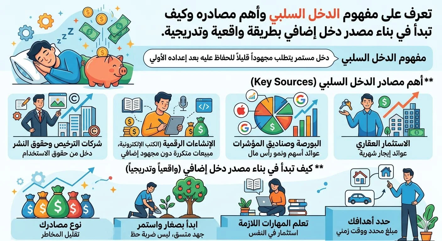 image about ما هو الدخل السلبي؟ أمثلة واقعية ومصادر يمكن بناؤها تدريجيًا