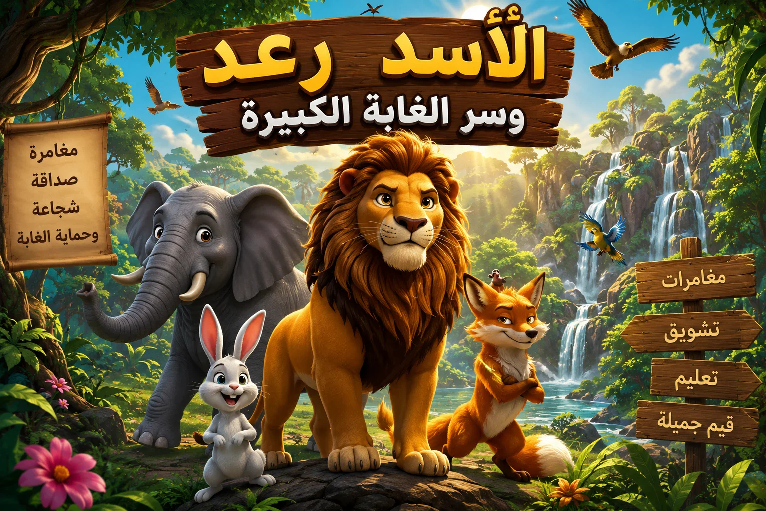 image about الأسد رعد وسر الغابة الكبيرة