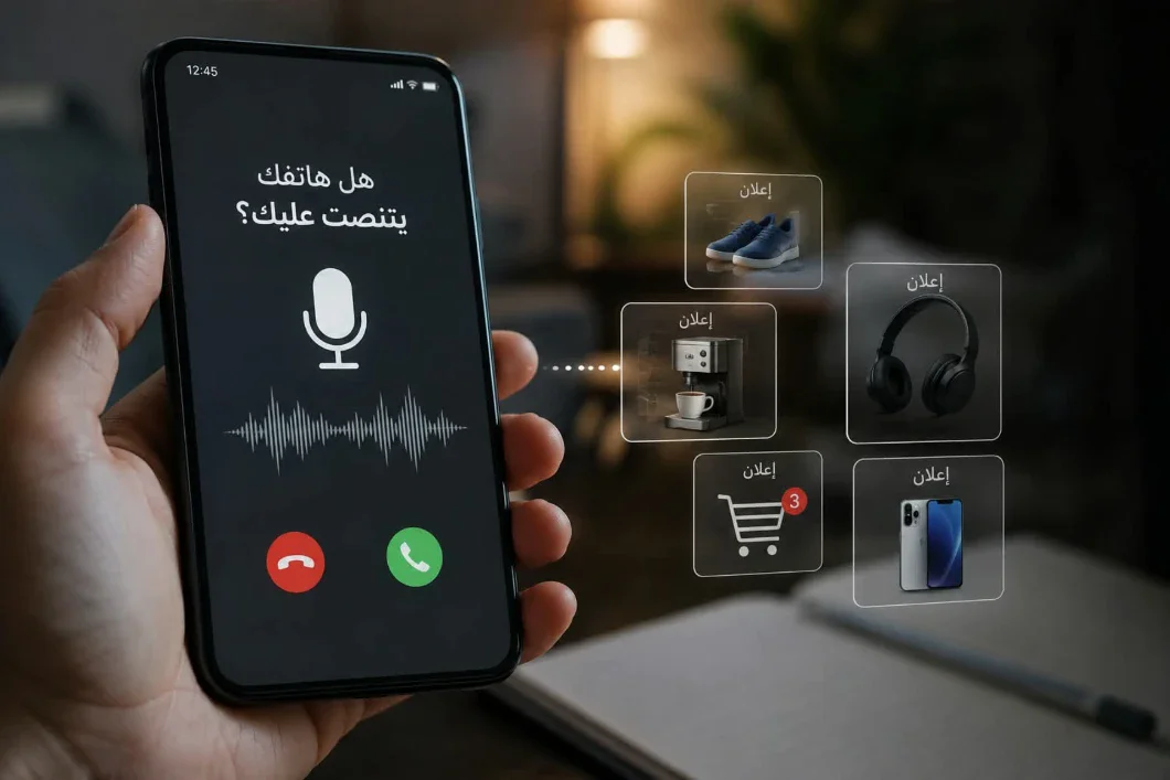 image about لماذا تفكر في شيء ثم يظهر لك إعلان عنه؟ هل هاتفك يتنصت عليك فعلًا؟ 🤔📱