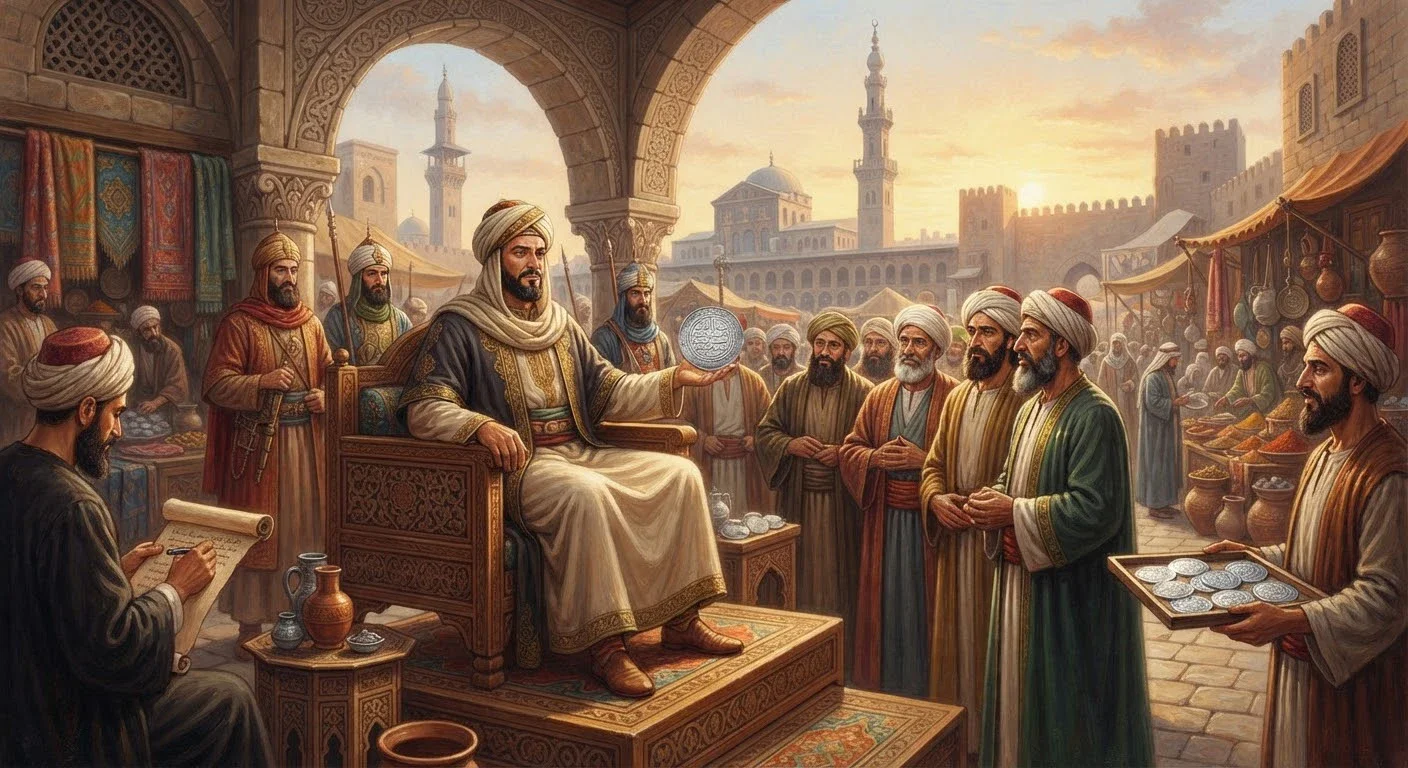 image about الدرهم الأموي الذي غير مجرى التاريخ المالي: كيف صاغ عبد الملك بن مووان هوية الاقتصاد الإسلامي المستقل