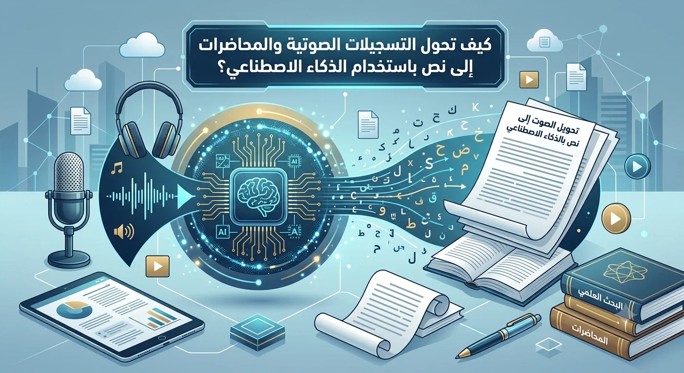 image about كيف تحول التسجيلات الصوتية والمحاضرات إلى نص باستخدام الذكاء الاصطناعي؟