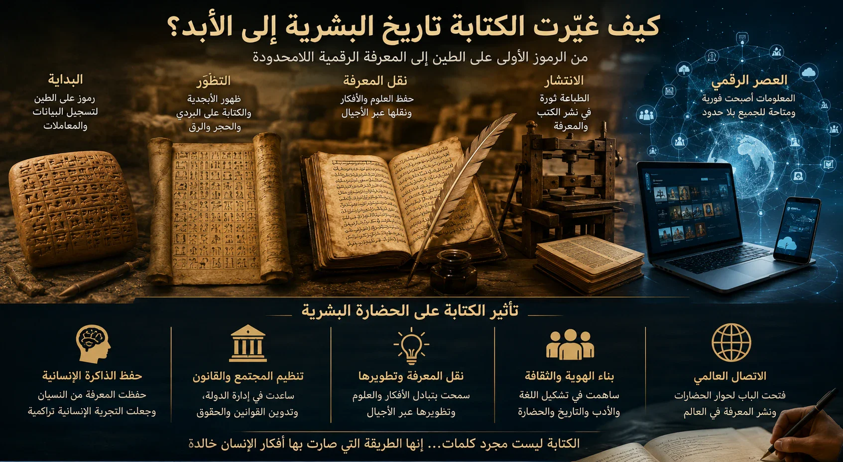 image about كيف غيّرت الكتابة تاريخ البشرية إلى الأبد؟