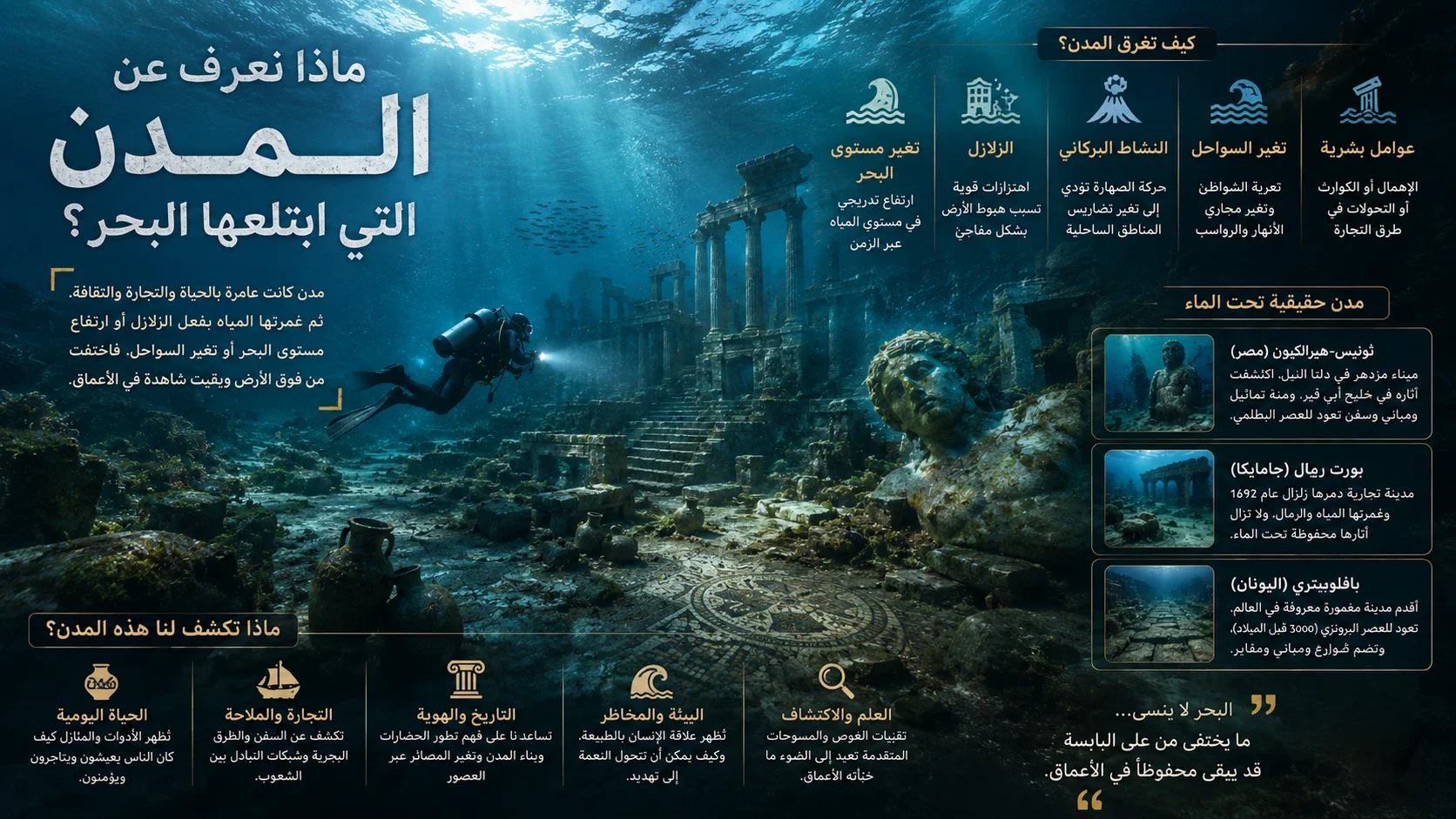 image about ماذا نعرف عن المدن التي ابتلعها البحر؟ أسرار الحضارات الغارقة بين الكارثة والطبيعة وذاكرة المكان