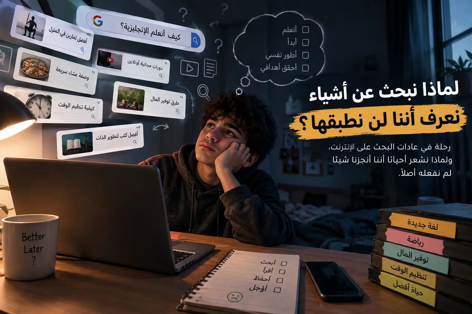 image about لماذا نبحث عن أشياء نعرف أننا لن نطبقها