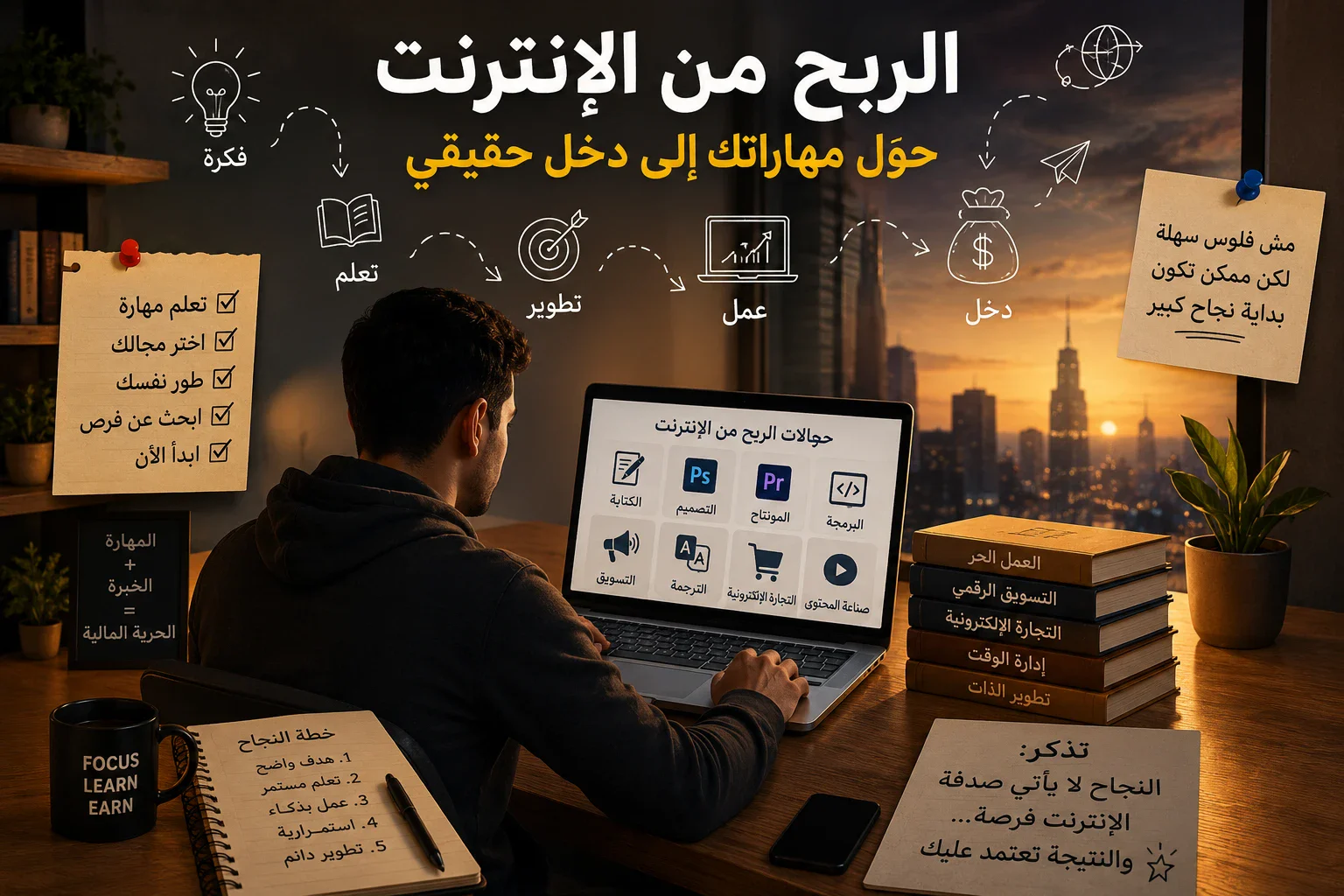 image about كيفيه الربح من الانترنت من المنزل