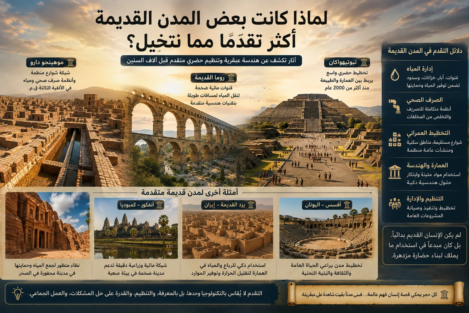 image about لماذا كانت بعض المدن القديمة أكثر تقدمًا مما نتخيل؟ عندما تكشف آثار الماضي أن الإنسان القديم لم يكن بدائيًا كما نتصور
