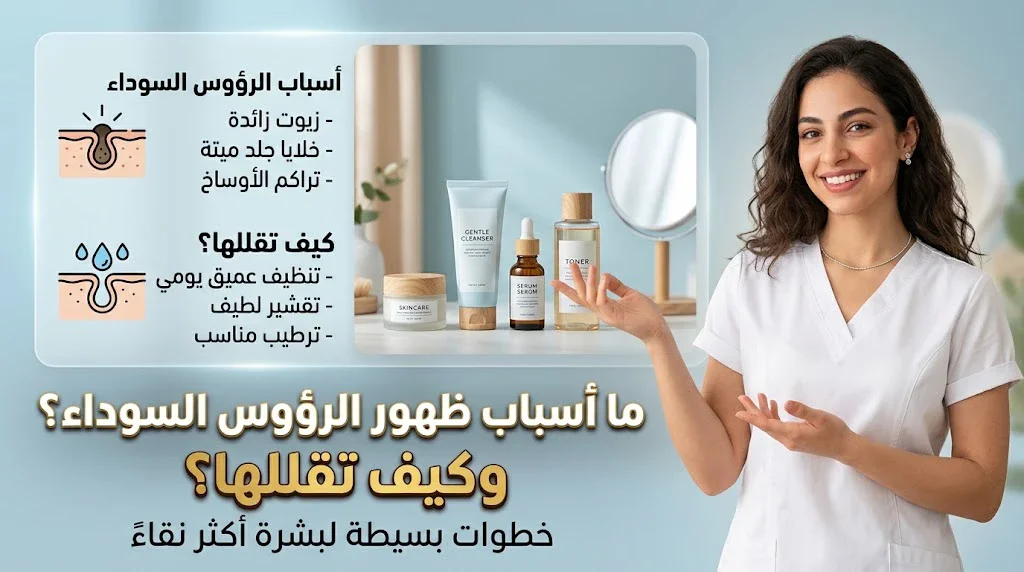 image about ما أسباب ظهور الرؤوس السوداء وكيف تقللها؟ خطوات بسيطة لبشرة أكثر نقاءً