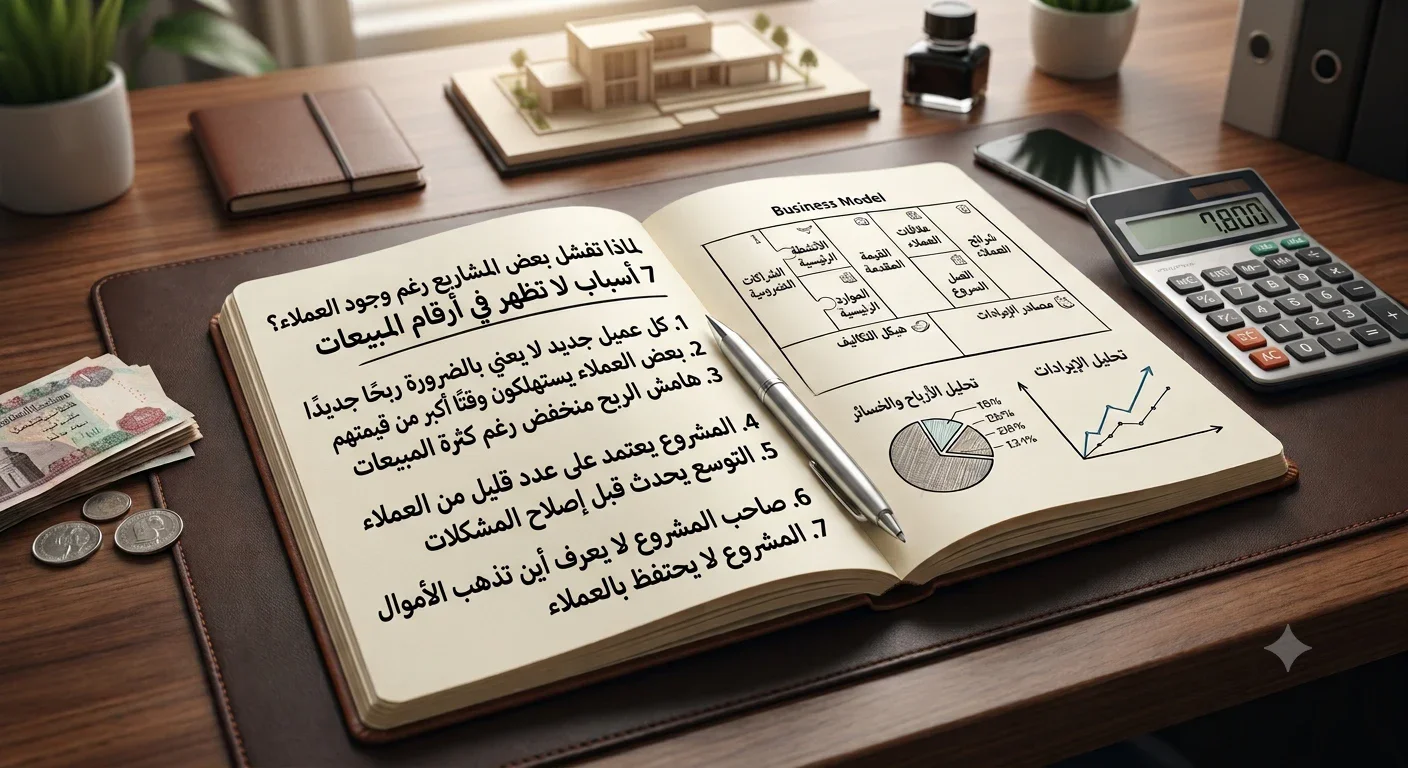 image about لماذا تفشل بعض المشاريع رغم وجود العملاء؟ 7 أسباب لا تظهر في أرقام المبيعات