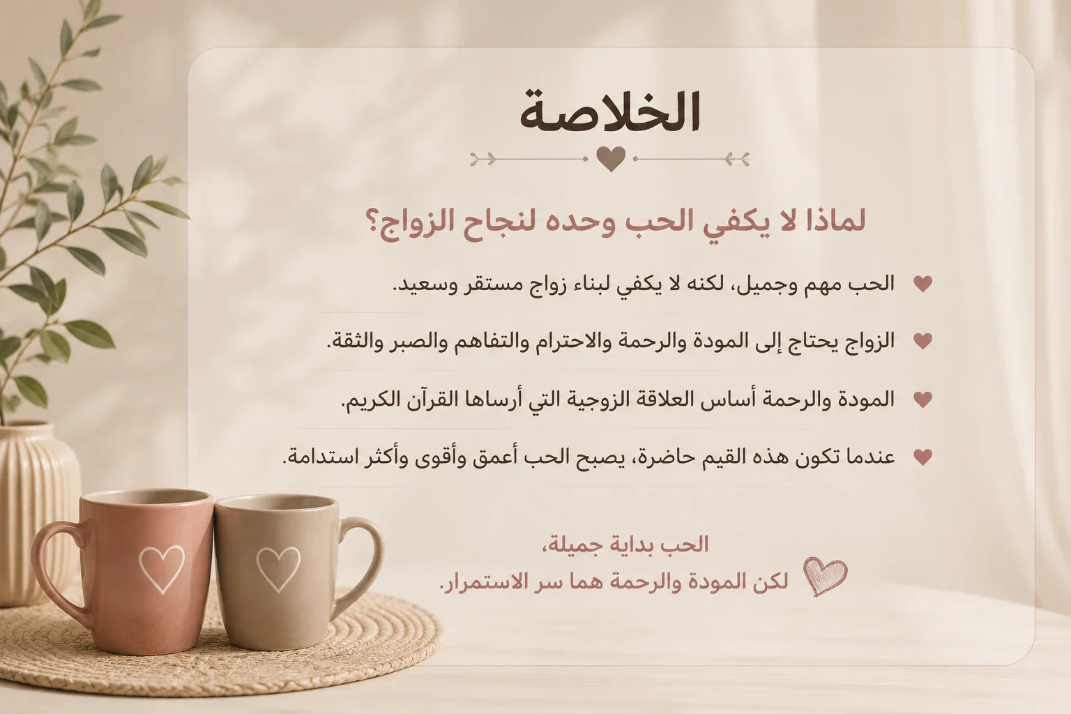 image about ♥️ لماذا لا يكفي الحب وحده لنجاح الزواج؟