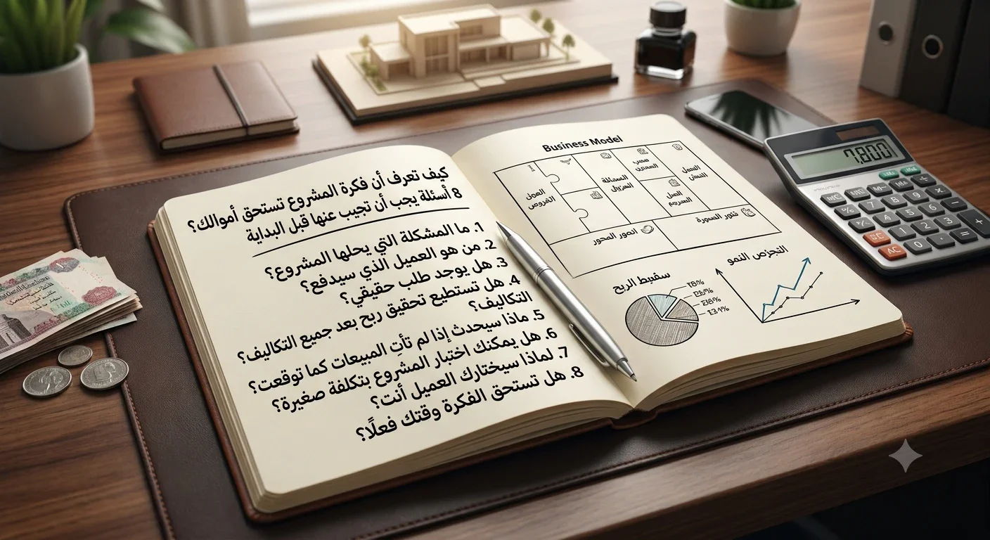 image about كيف تعرف أن فكرة المشروع تستحق أموالك؟ 8 أسئلة يجب أن تجيب عنها قبل البداية