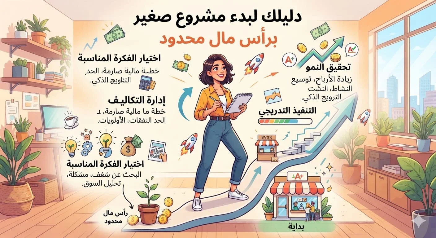 image about كيف تبدأ مشروعًا صغيرًا برأس مال محدود؟