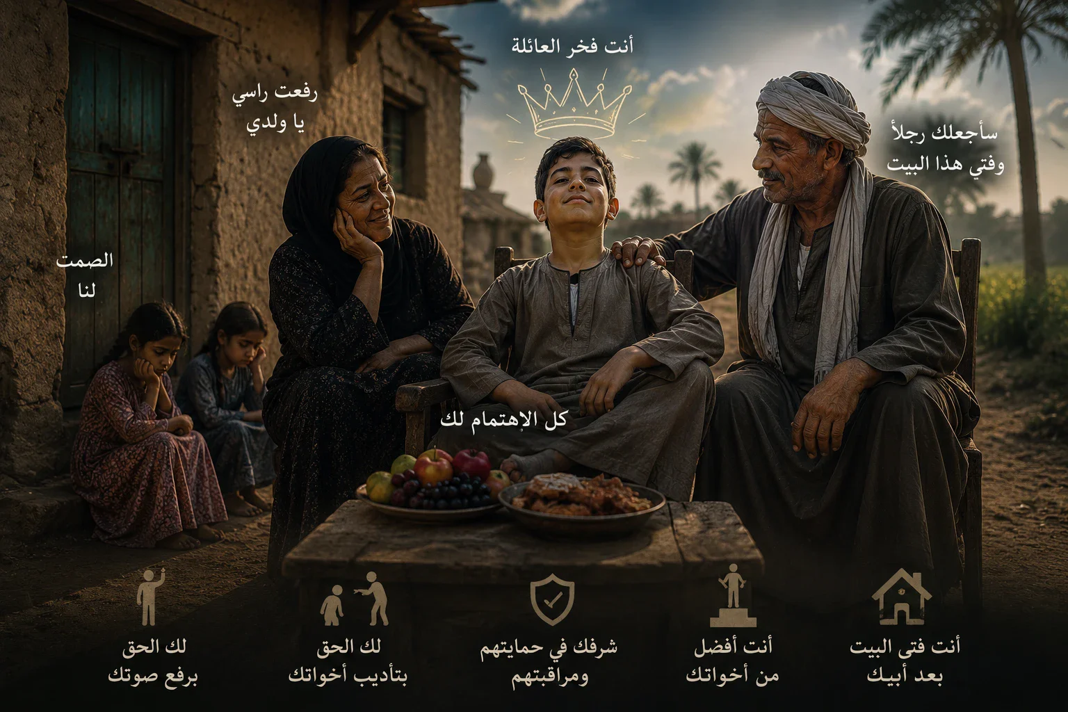 image about حين يصبح التفضيل ظلمًا: كيف ظلم المجتمع الريفي الرجل حين جعله «فتى البيت»؟