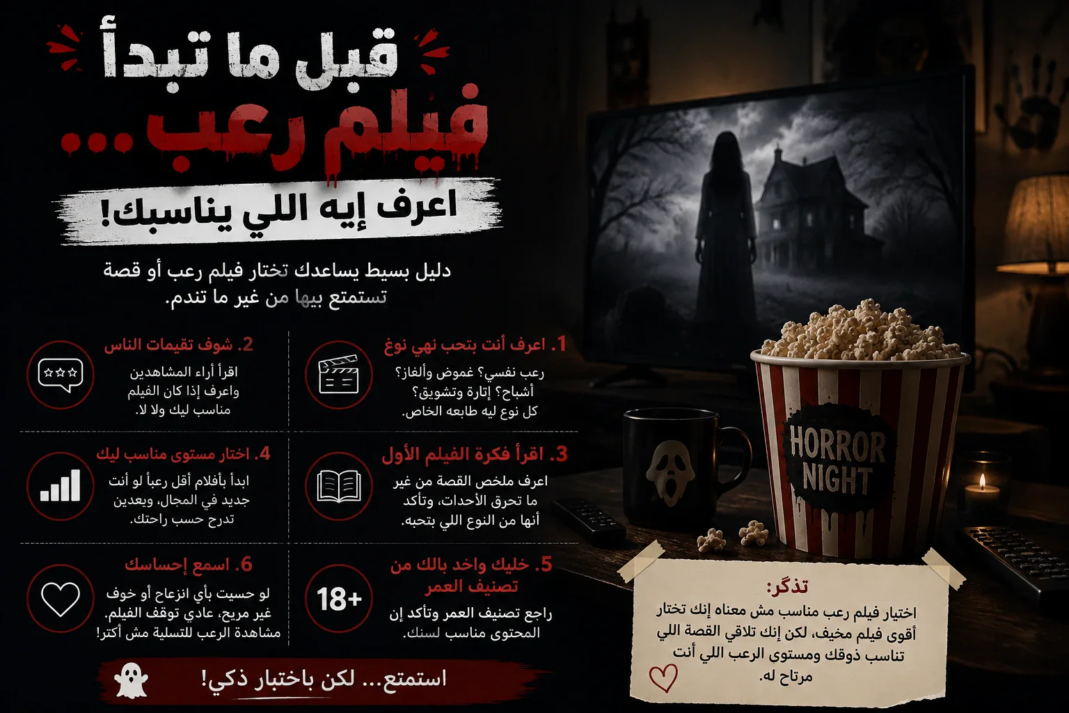 image about إزاي تختار فيلم أو قصة رعب مناسبة ليك؟ 👻 وتفتكر ان الفيلم مناسب ف جميع الأوقات 