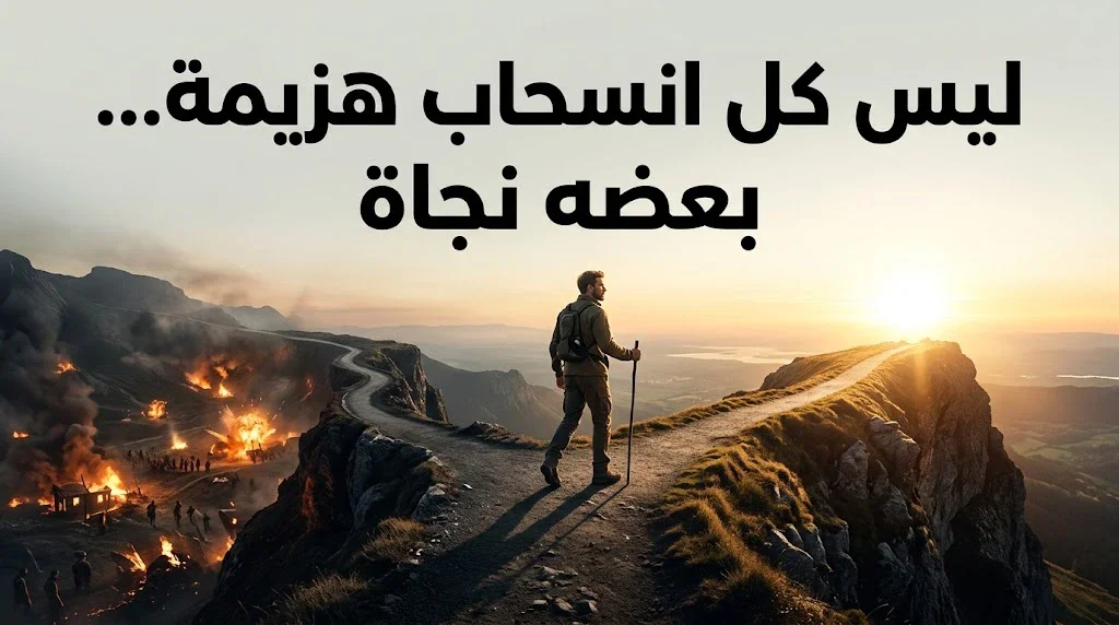 image about ليس كل انسحاب هزيمة… بعضه نجاة