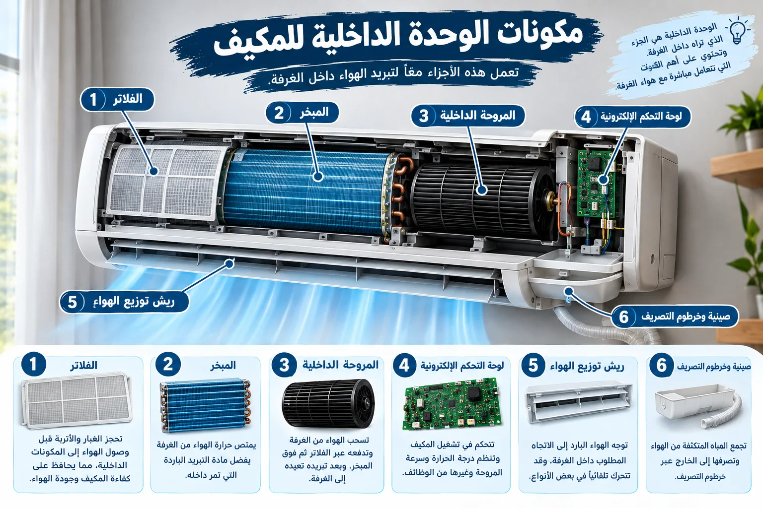 image about كيف يعمل مكيف من داخل؟شرح مكونات مكيف بالتفاصيل.