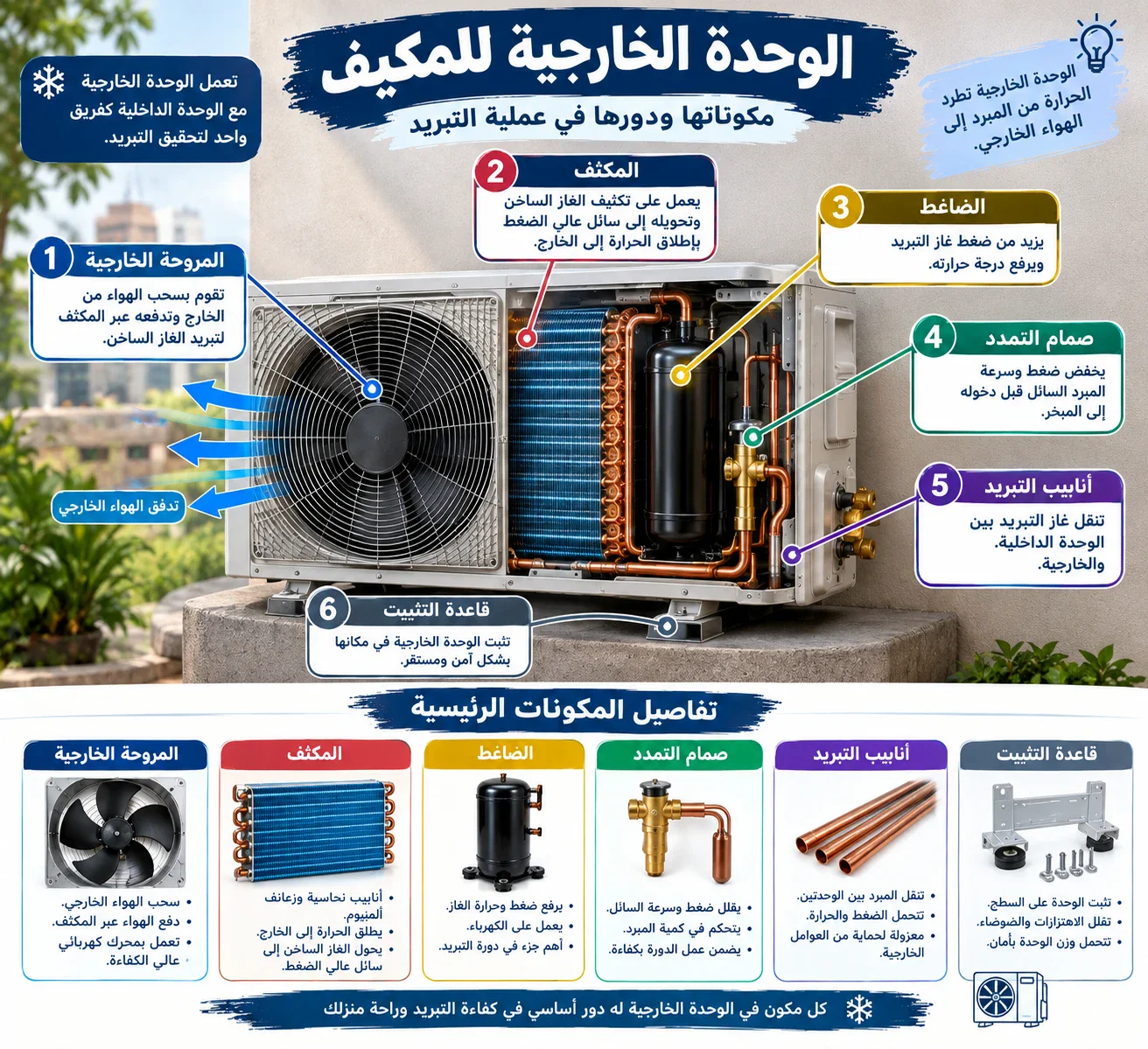 image about كيف يعمل مكيف من داخل؟شرح مكونات مكيف بالتفاصيل.