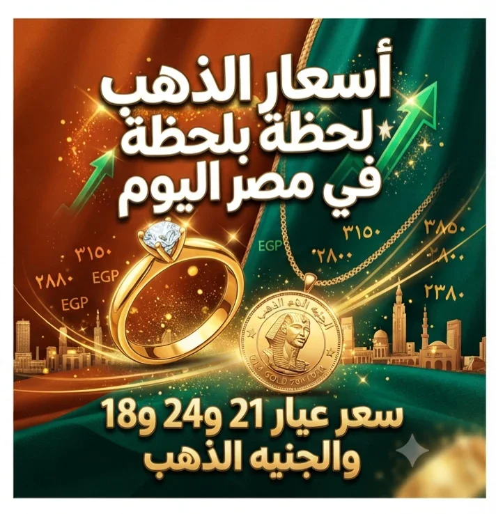image about 🪙 أسعار الذهب لحظة بلحظة في مصر اليوم | سعر عيار 21 و24 و18 والجنيه الذهب
