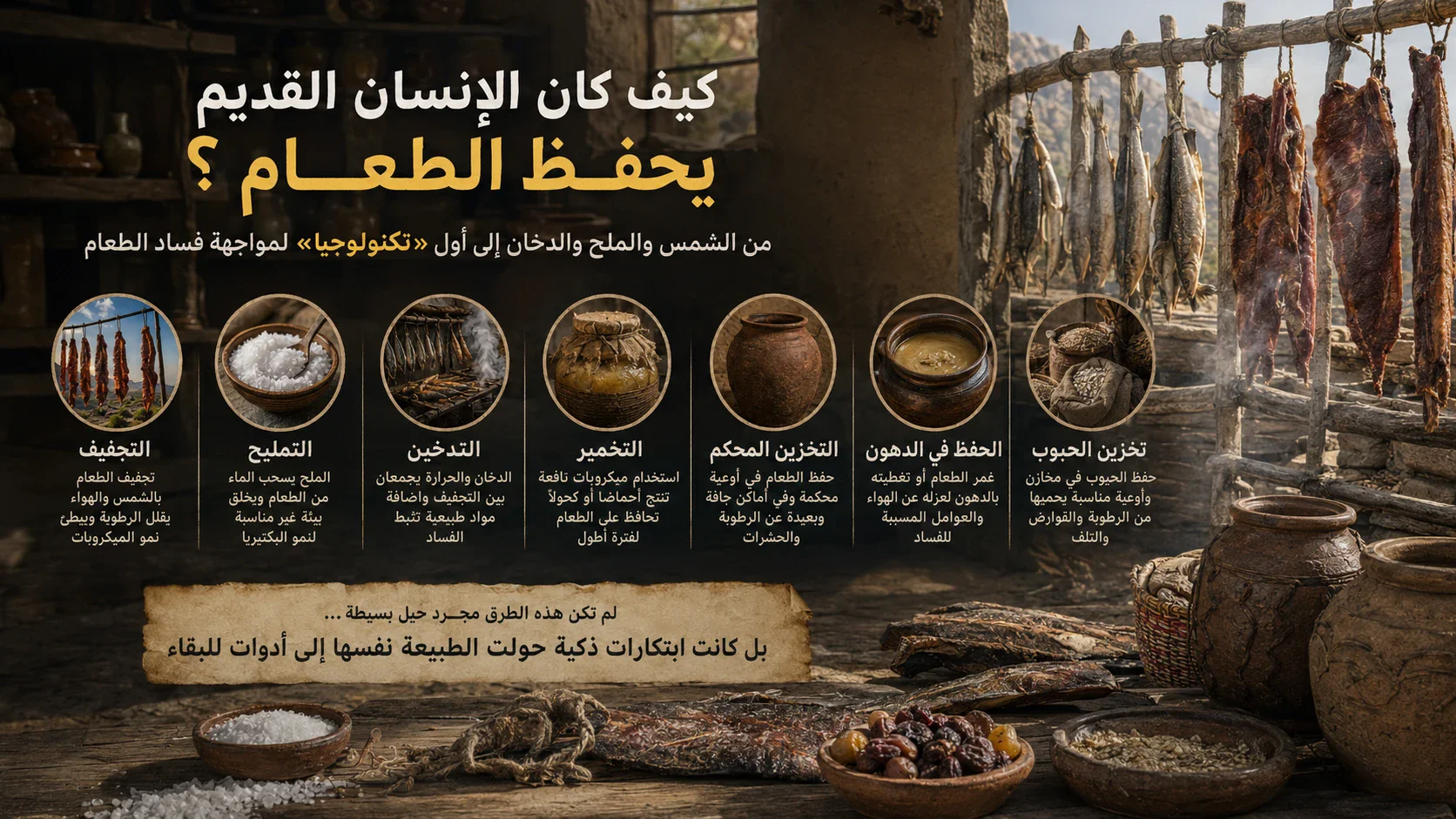 image about كيف كان الإنسان القديم يحفظ الطعام قبل وجود الثلاجات؟