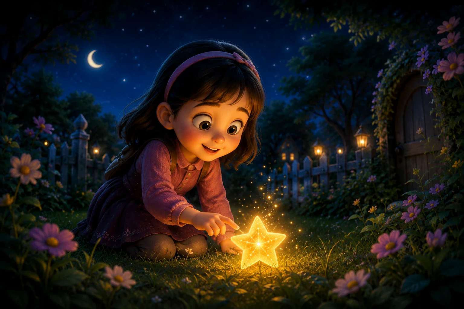 image about 🌟 وجدت نجمة سحرية في حديقة منزلها.. لكن سرها غيّر حياة سارة إلى الأبد!