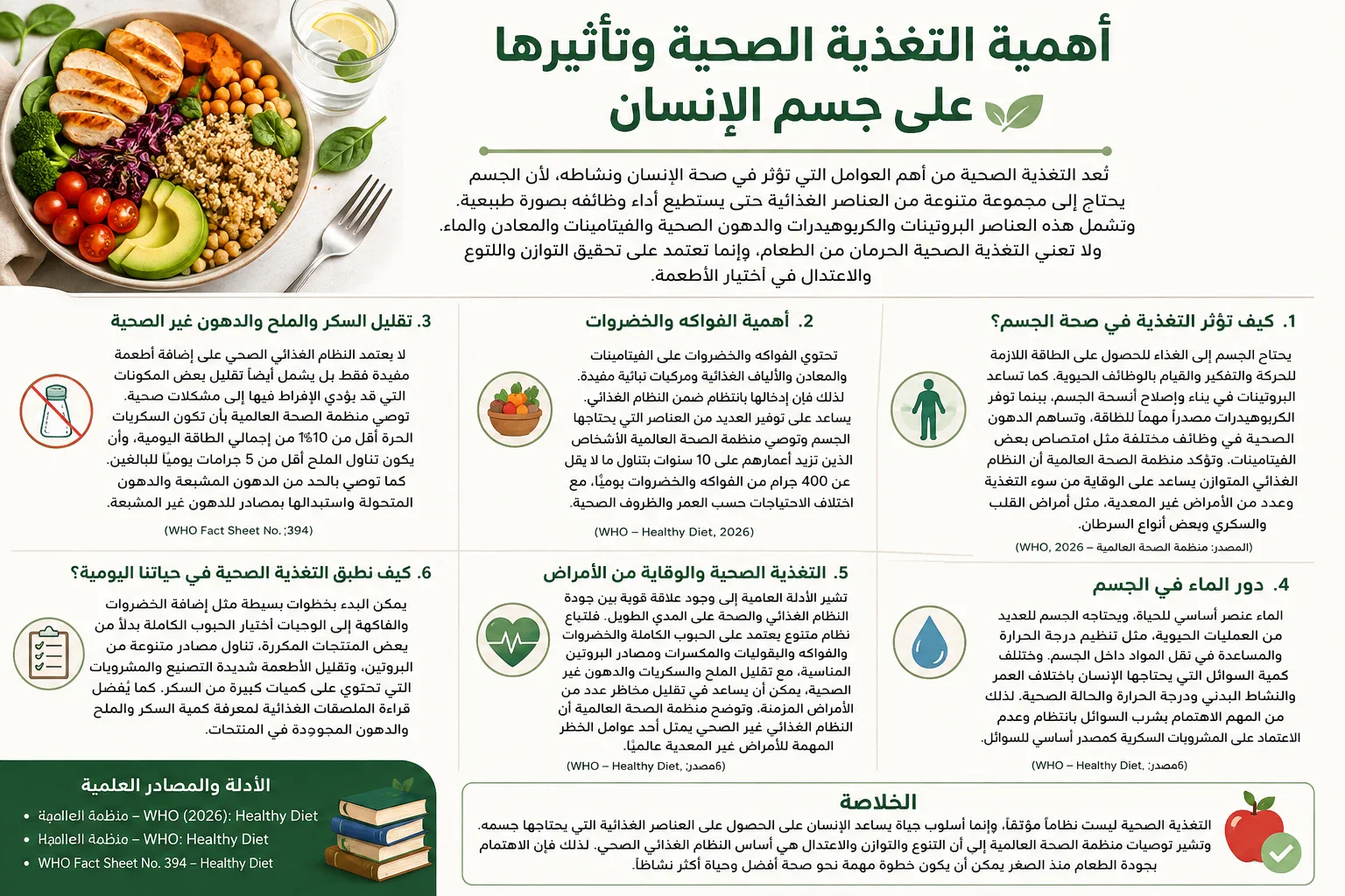 image about 🧠 التغذية الصحية وأثرها على صحة جسم الإنسان
