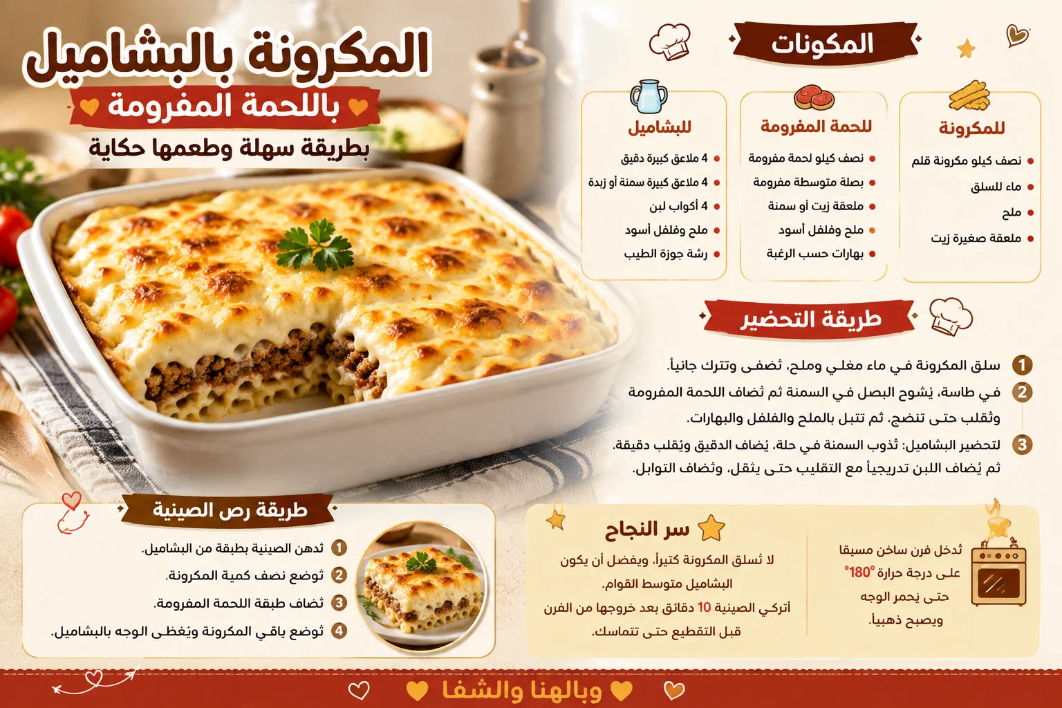 image about طريقة عمل المكرونة بالبشاميل في المنزل بخطوات سهلة وطعم لذيذ