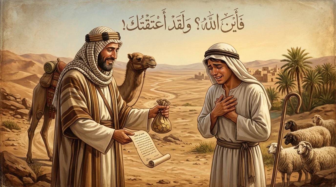 image about فأين الله؟ القصة التي بكت لها عين الفاروق عمر بن الخطاب وأعتقت صاحبها في الدنيا والآخرة