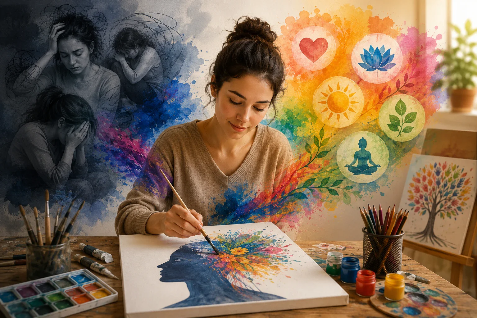 image about كيف يساعد الفن على تحسين الصحة النفسية