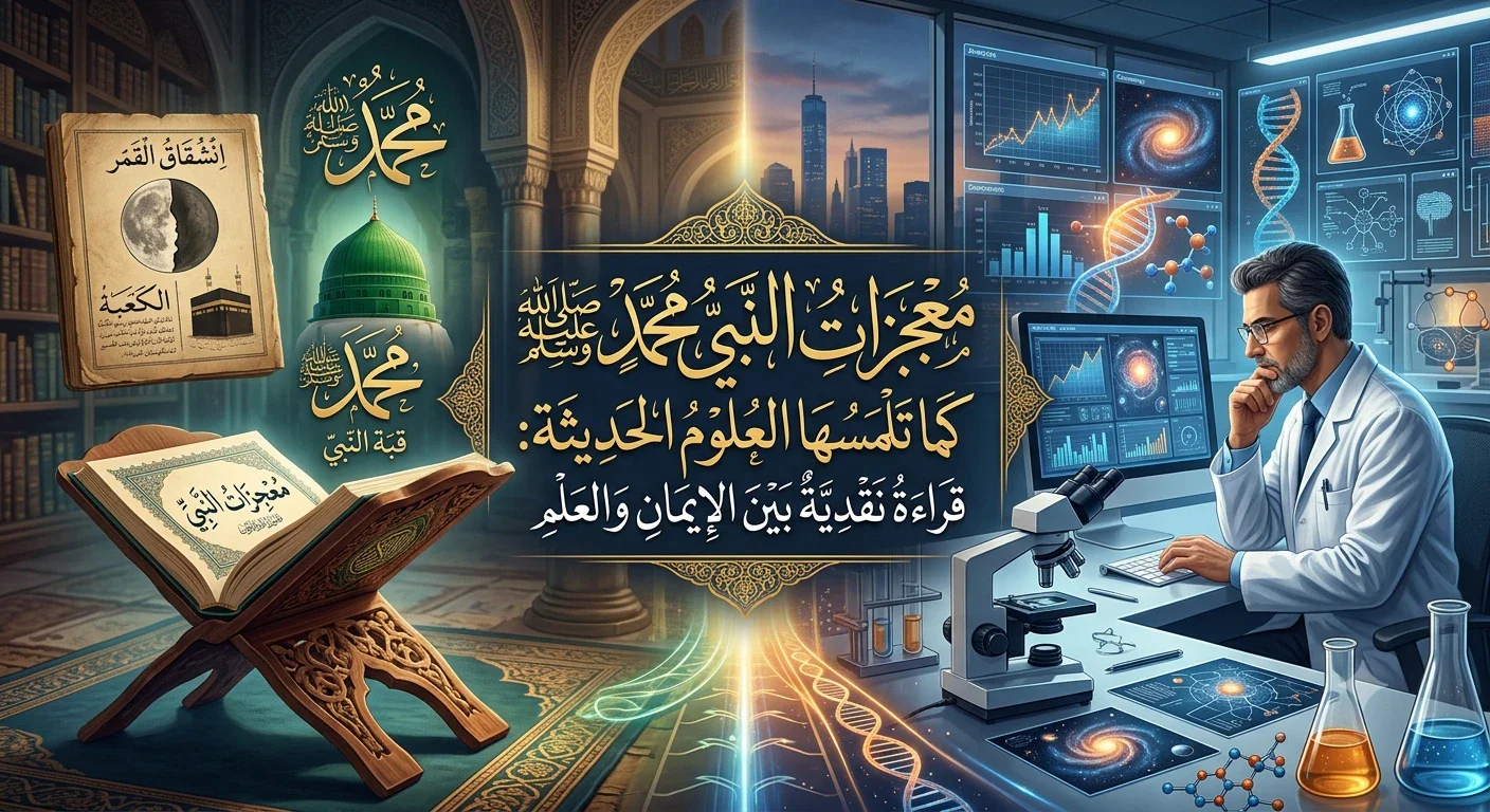 image about معجزات النبي محمد صلى الله عليه وسلم كما تلمسها العلوم الحديثة: قراءة نقدية بين الإيمان والعلم