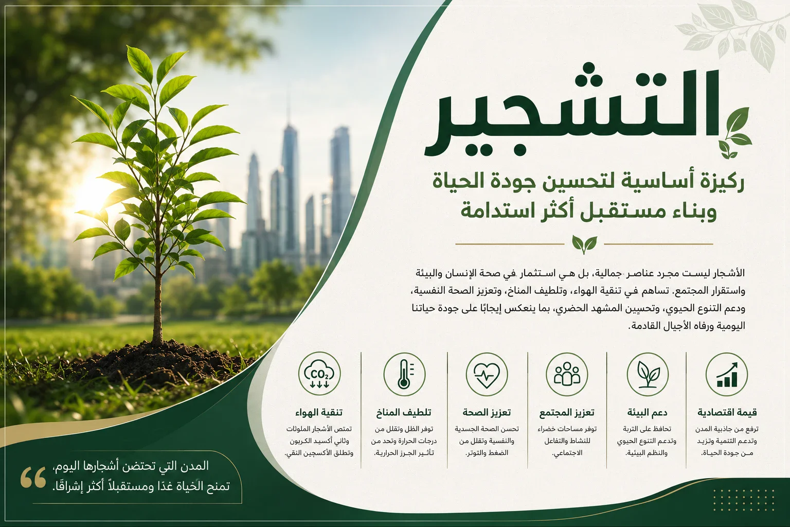 image about التشجير: ركيزة أساسية لتحسين جودة الحياة وتحقيق الاستدامة البيئية.