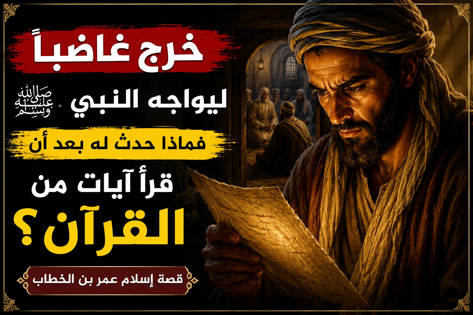 image about قصة إسلام عمر بن الخطاب رحلة مؤثرة من الغضب إلى الإيمان غيّرت حياته.