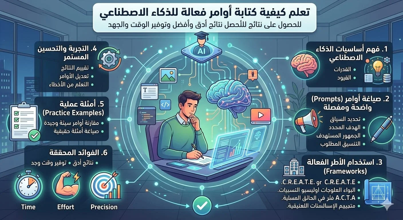 image about كيف تكتب أوامر فعالة للذكاء الاصطناعي للحصول على نتائج أفضل؟