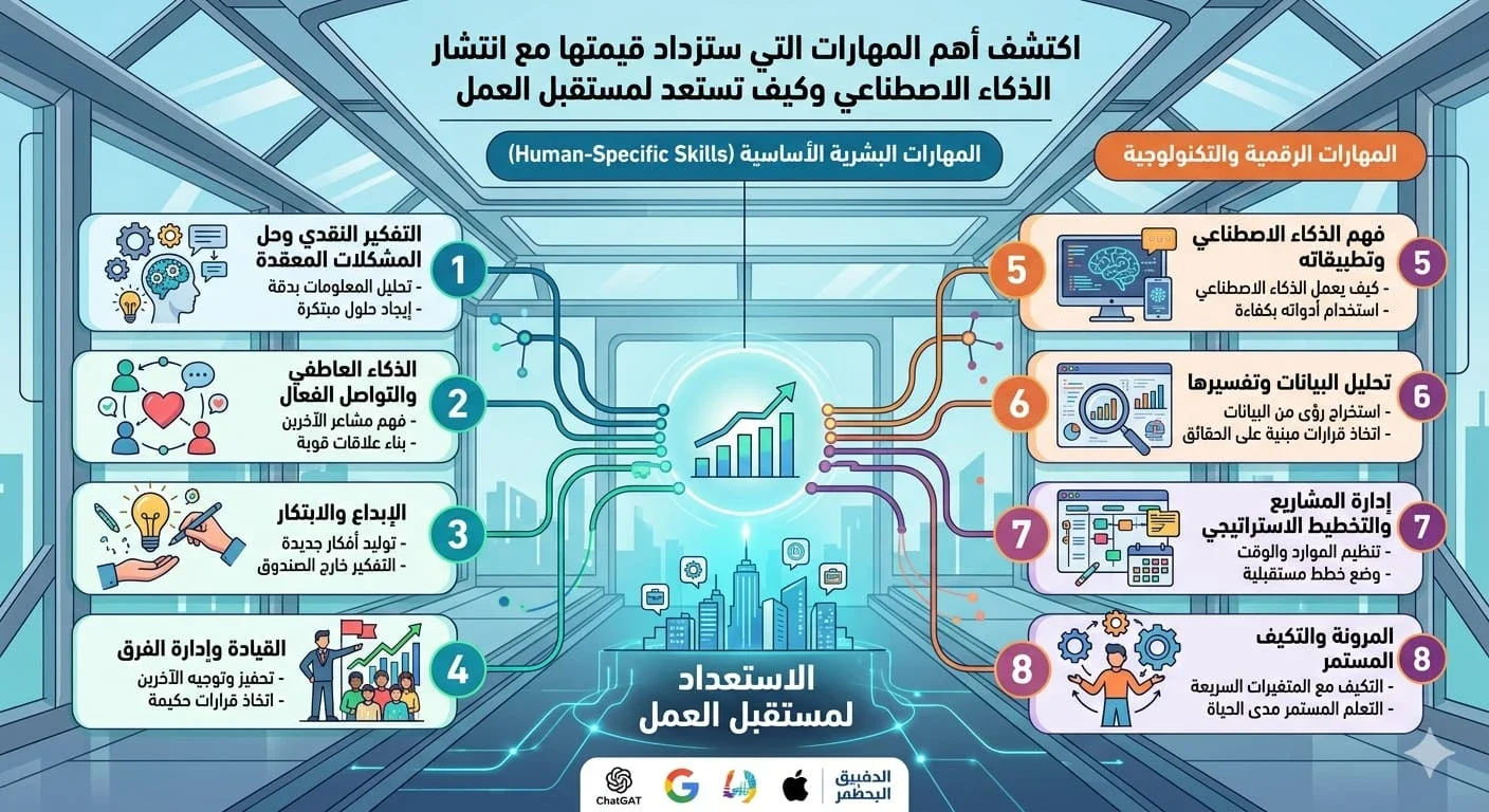 image about مستقبل العمل مع الذكاء الاصطناعي: مهارات ستصبح أكثر أهمية